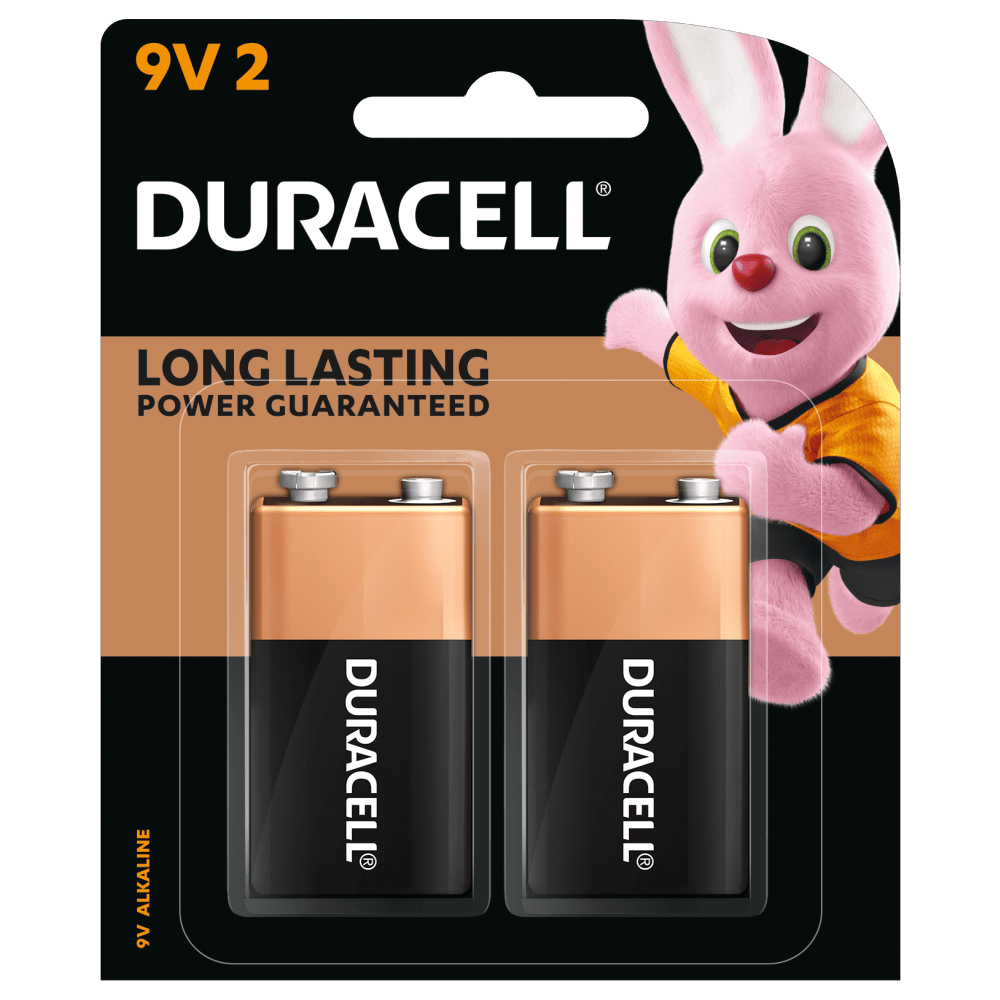 Duracell Alkaline Plus Type 9V batteries in 2-piece pack