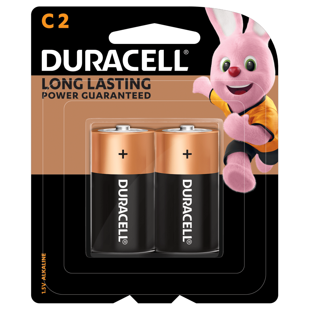 Duracell Alkaline Plus Type C-sized batteries in 2-piece pack