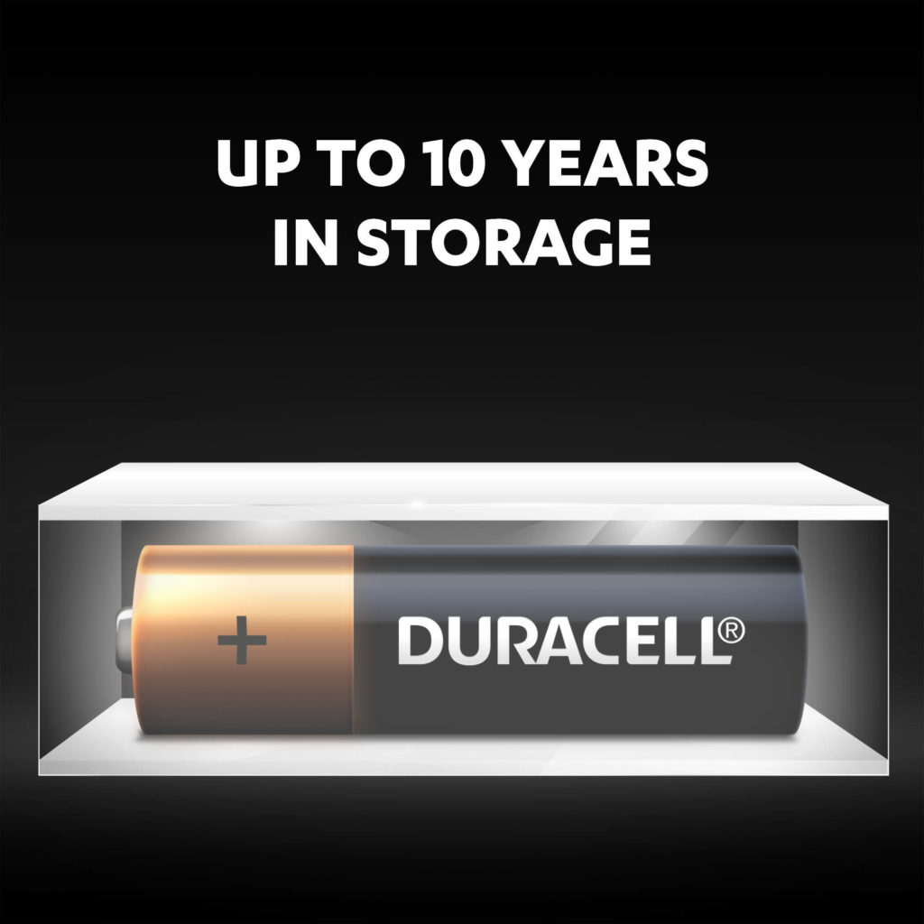 Duralock technology keeps unused Duracell batteries