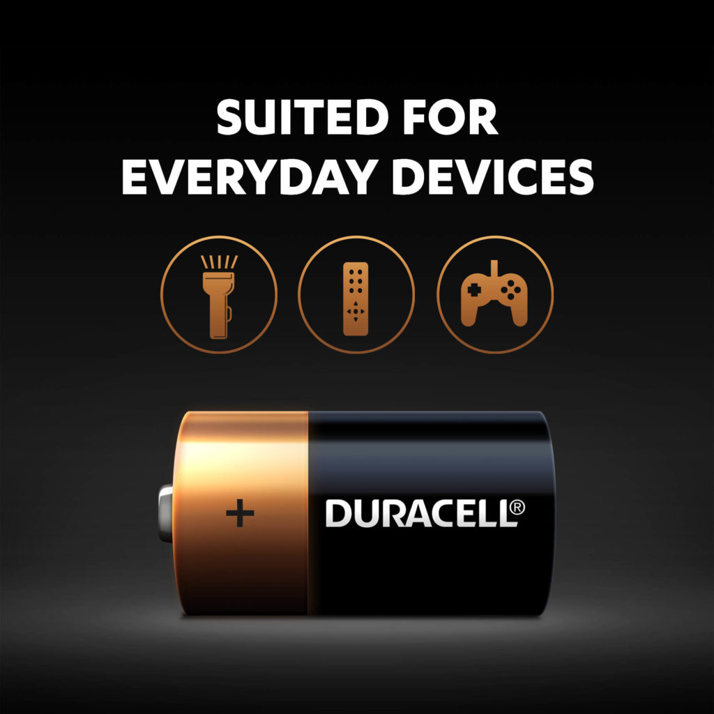 Alkaline Plus Type C-sized batteries are suitable for everyday devices