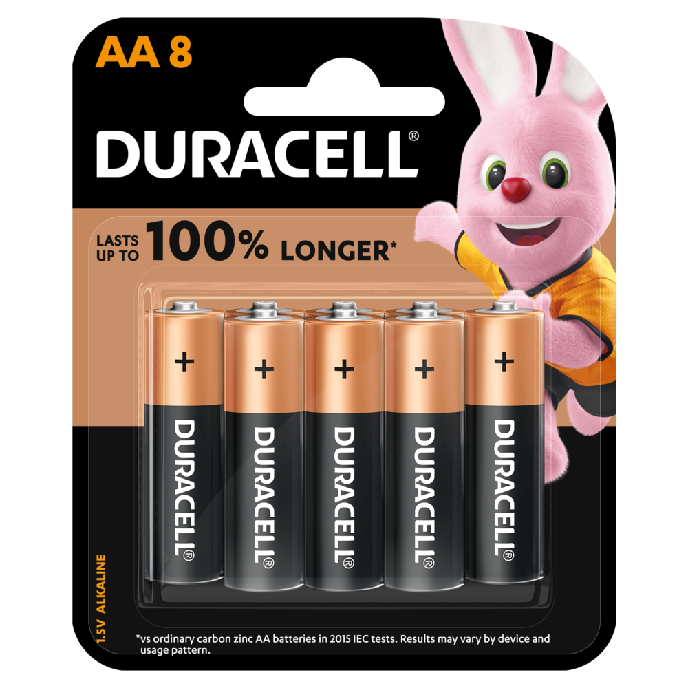 Duracell Piles Rechargeables AA 2500 mAh, lot de 8 piles [