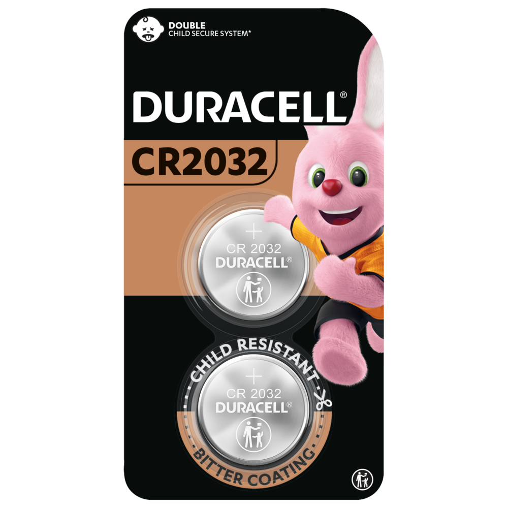 Duracell 2032 3V Lithium Battery 4-Pack - For Security Device