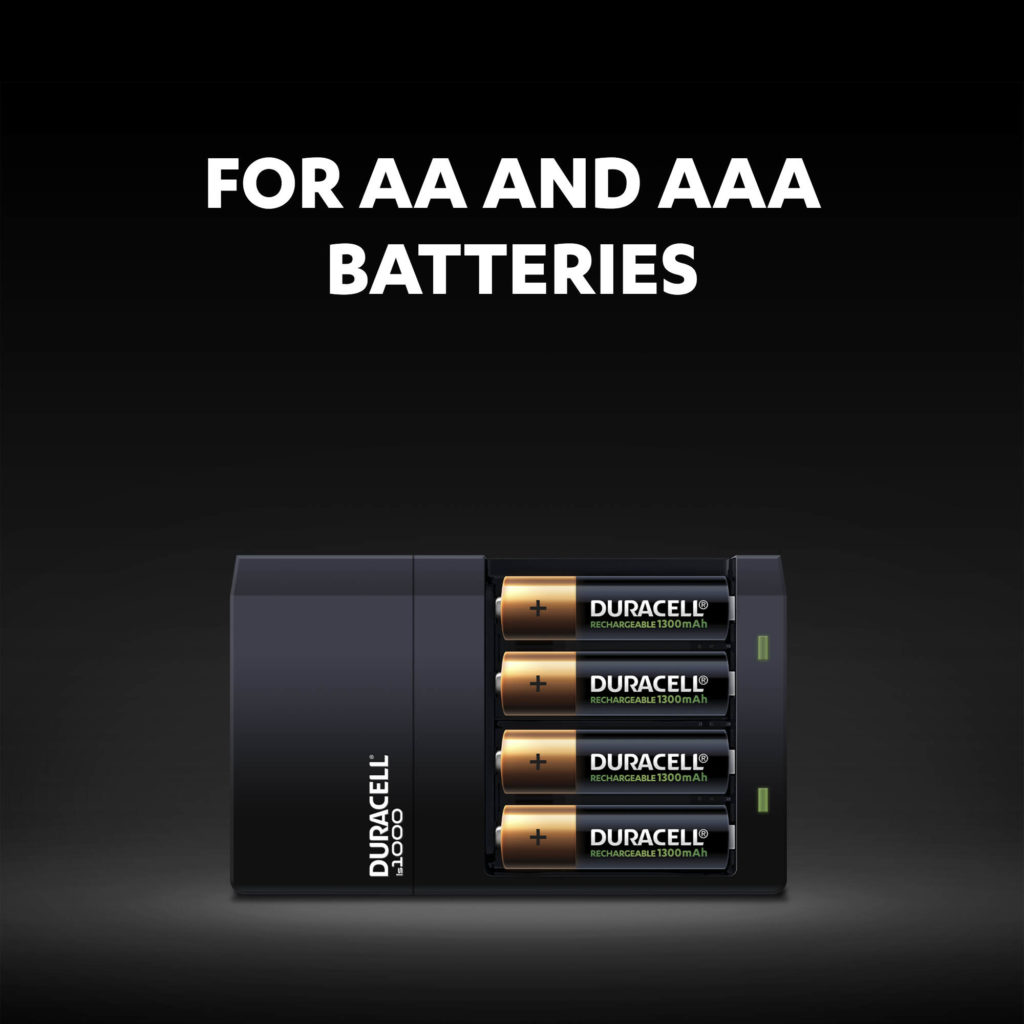 Charger for AA and AAA size batteries