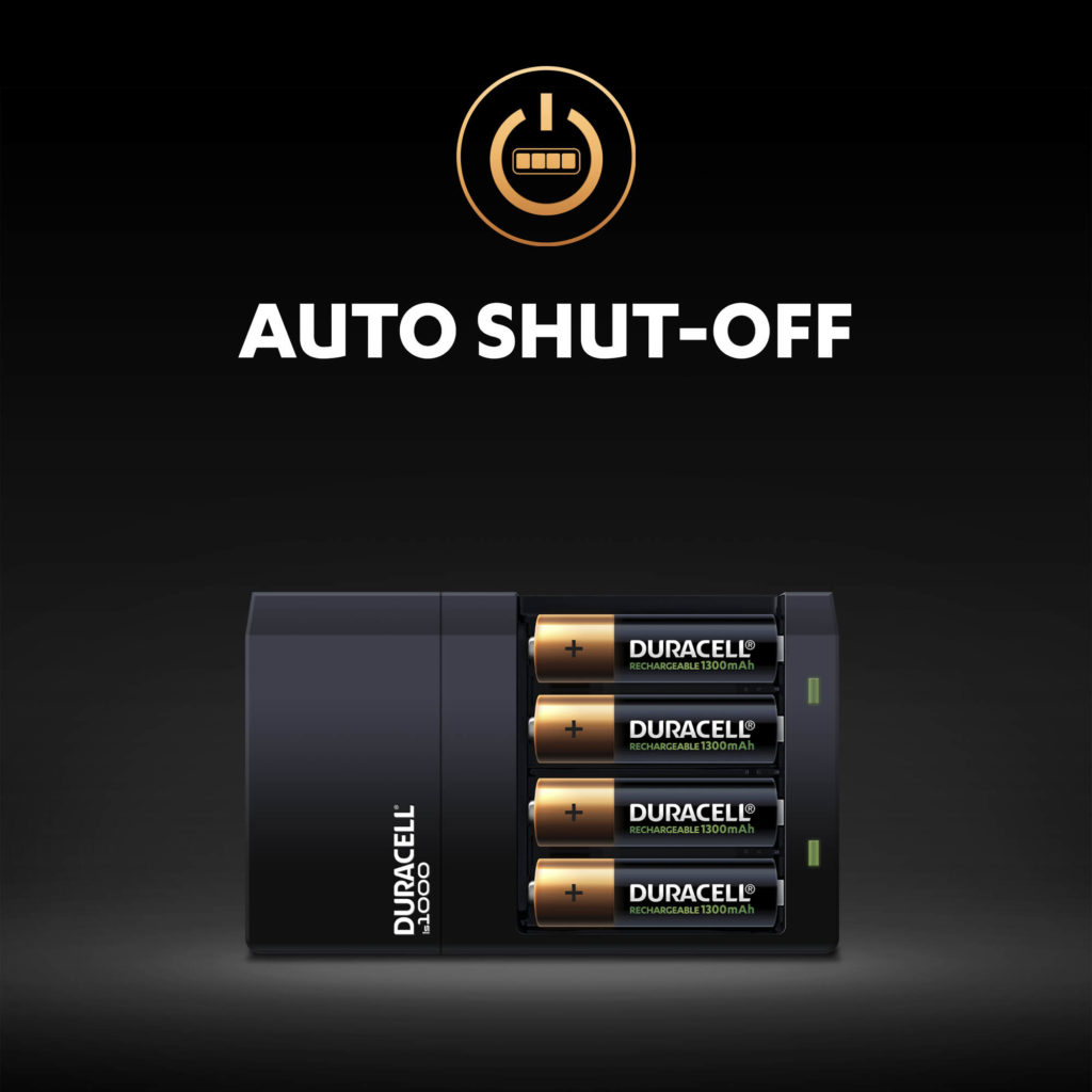 Auto Shut-off - after batteries are completely charged illustration