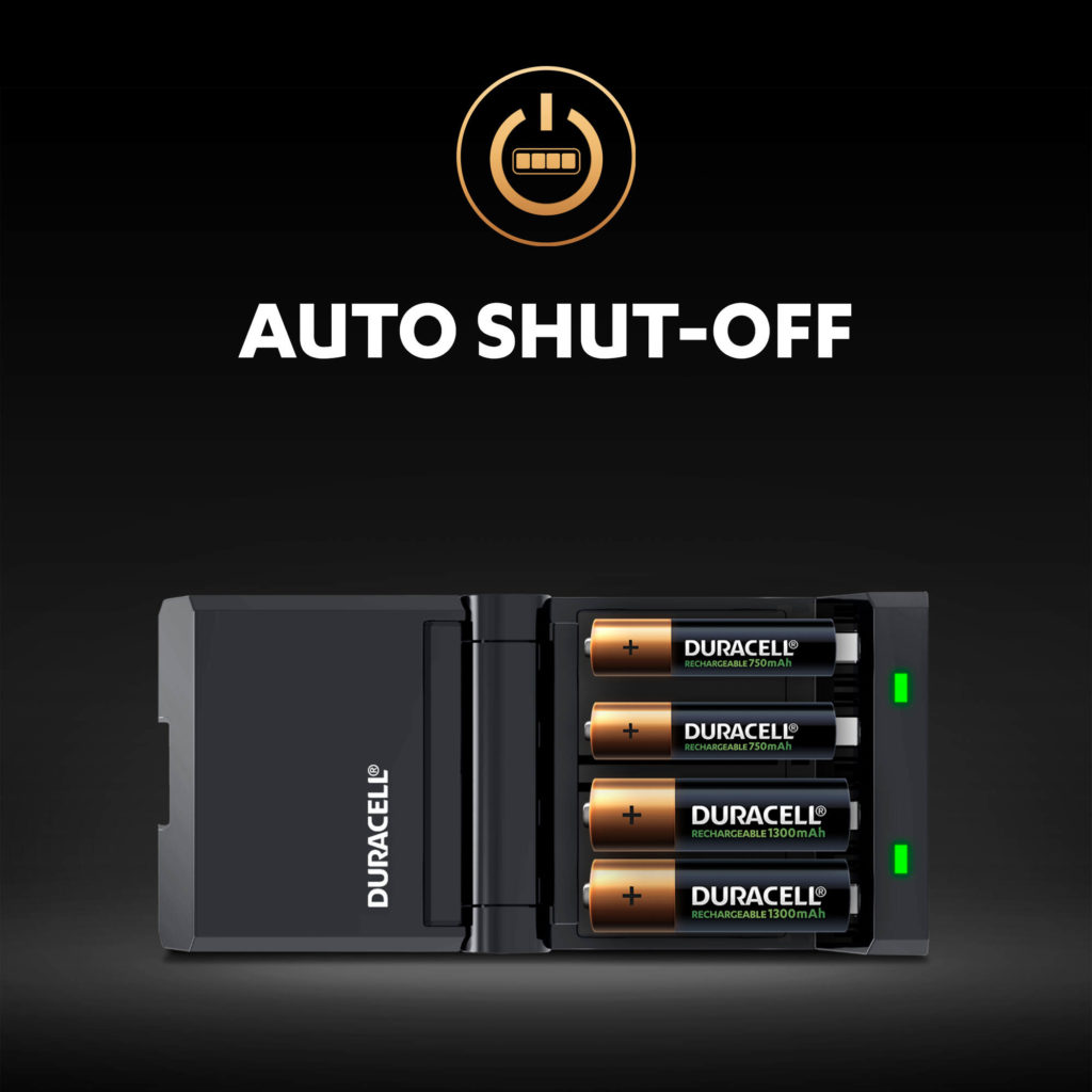 Auto Shut-off - after batteries are completely charged illustration